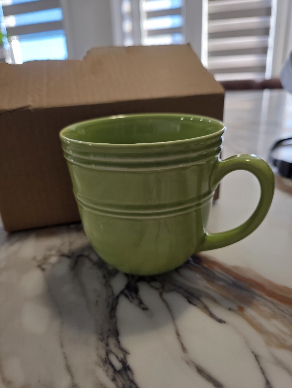 New Mainstays Green Stalk (Rainforest) Mugs Set Of 4 - 14 Ounces 414 ML